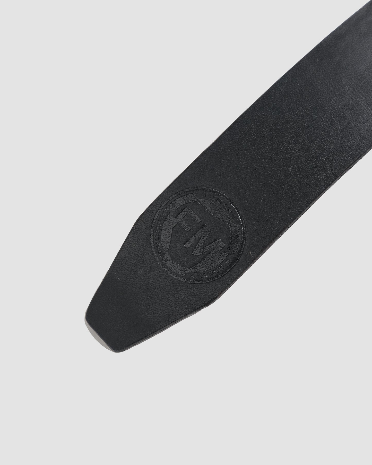 Black Anchor Leather Belt