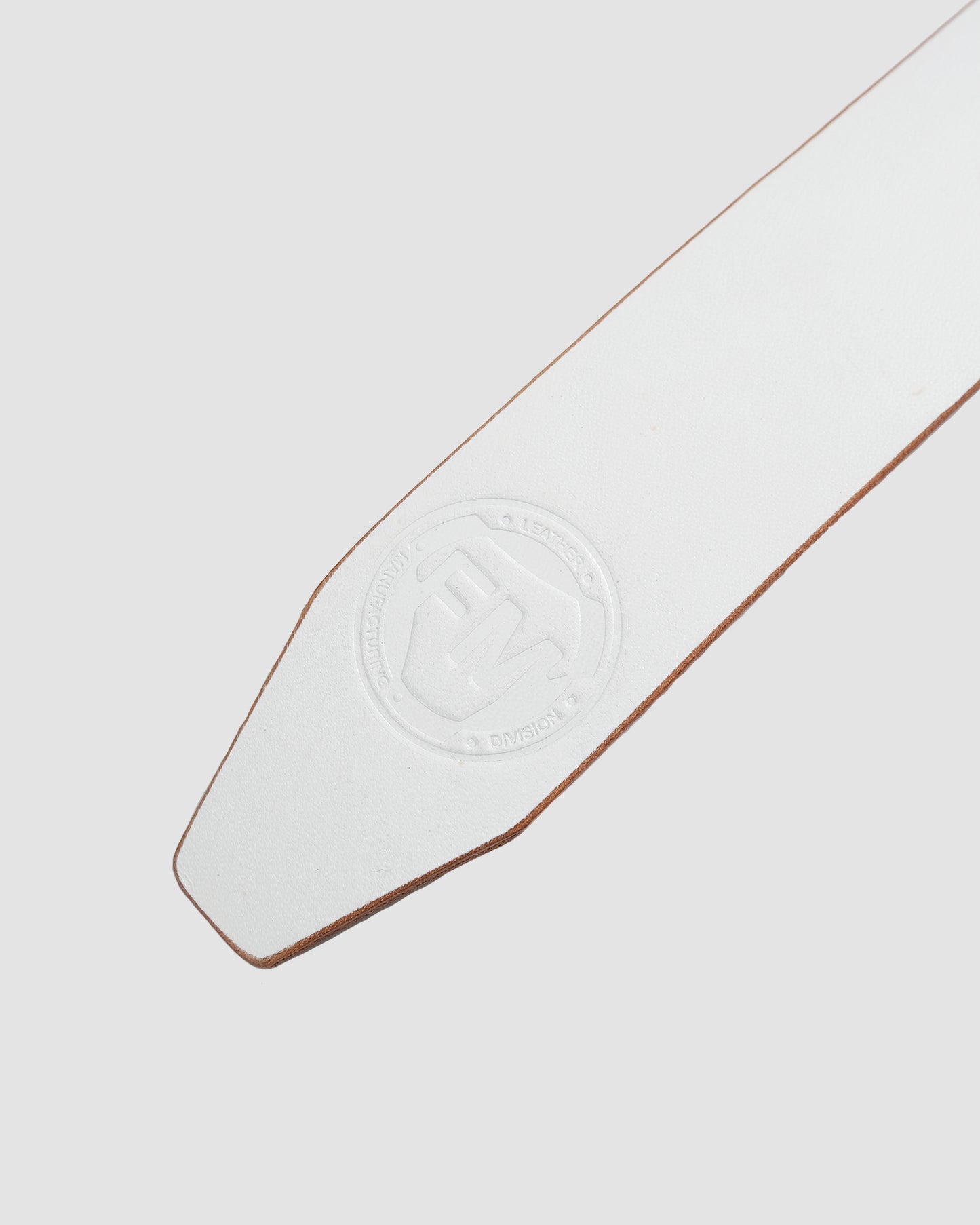 White Anchor Leather Belt