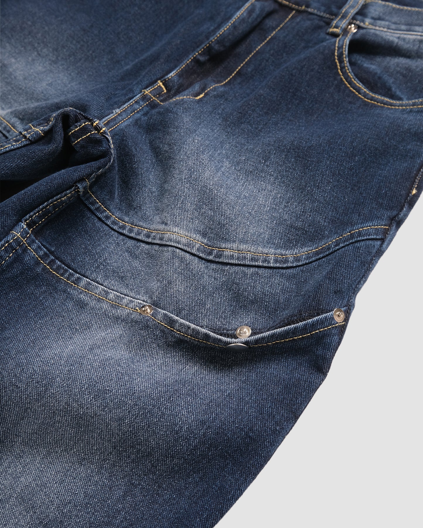 Washed Denim Pants