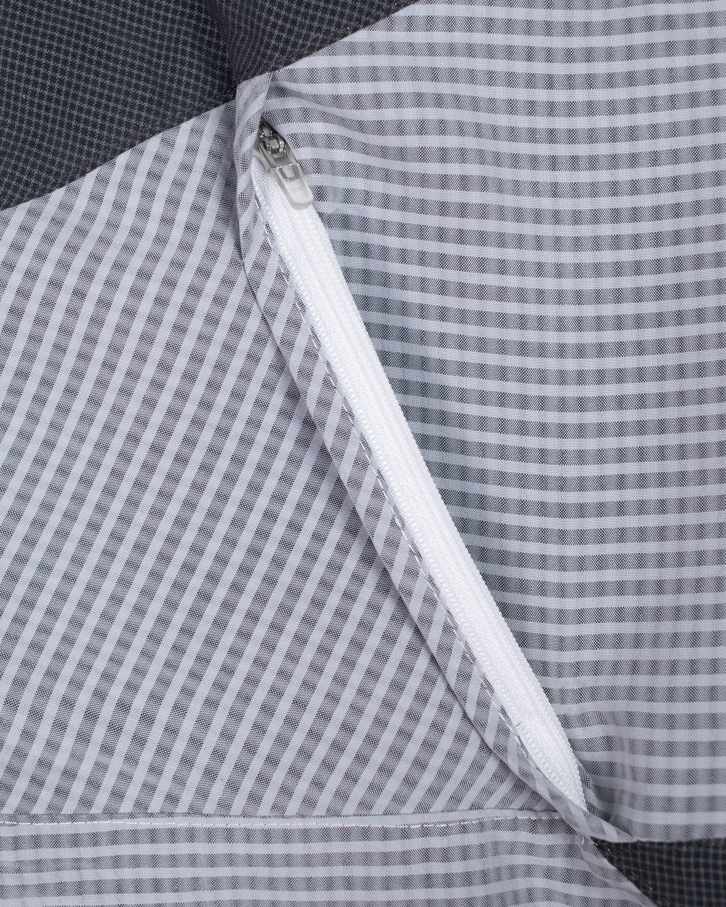 Taper Short Sleeve Button Up (Checkered Grey)