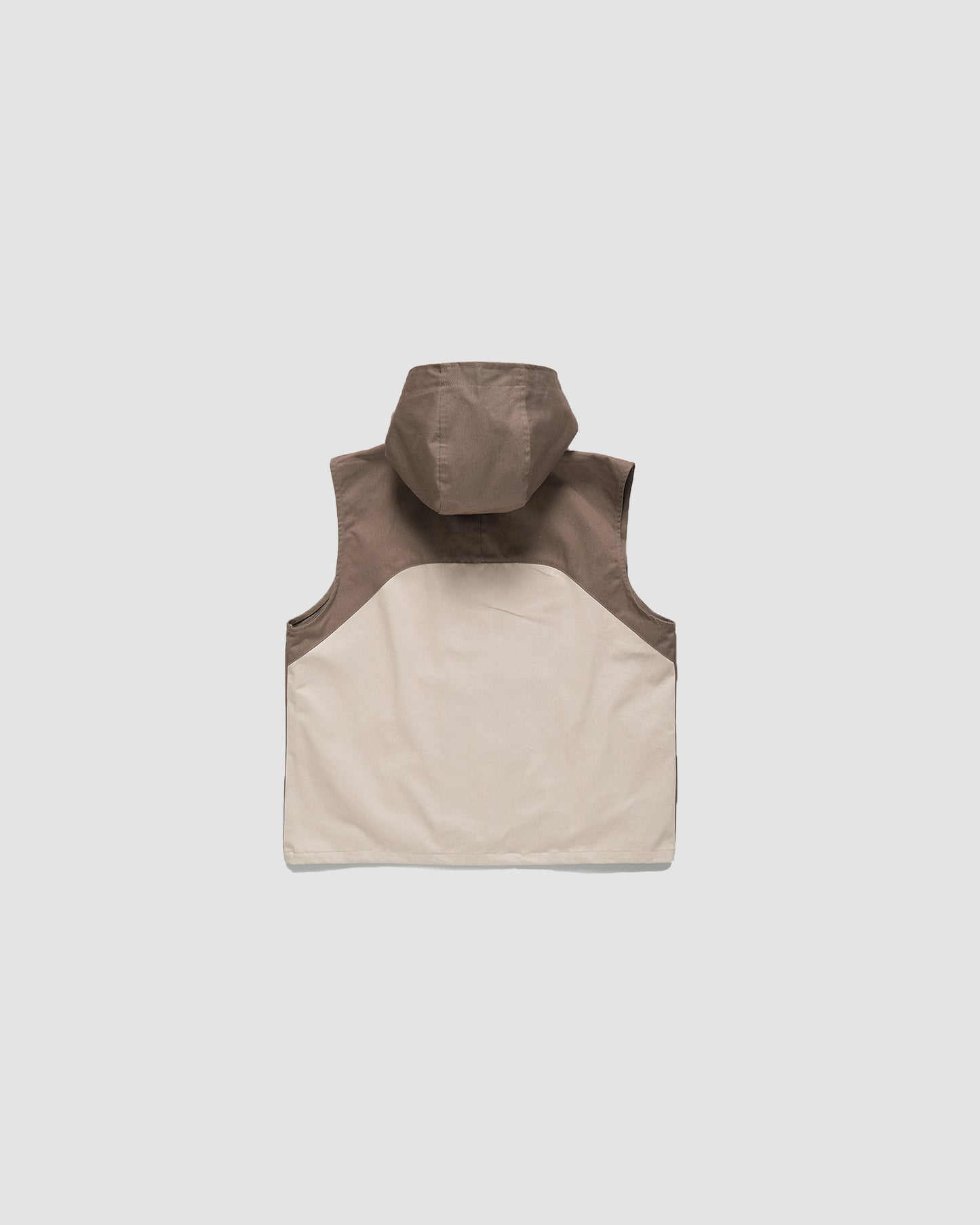 Khaki Bridged Hooded Gilet