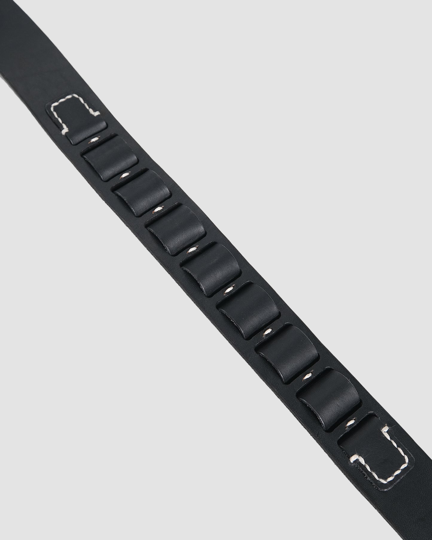 Black Anchor Leather Belt