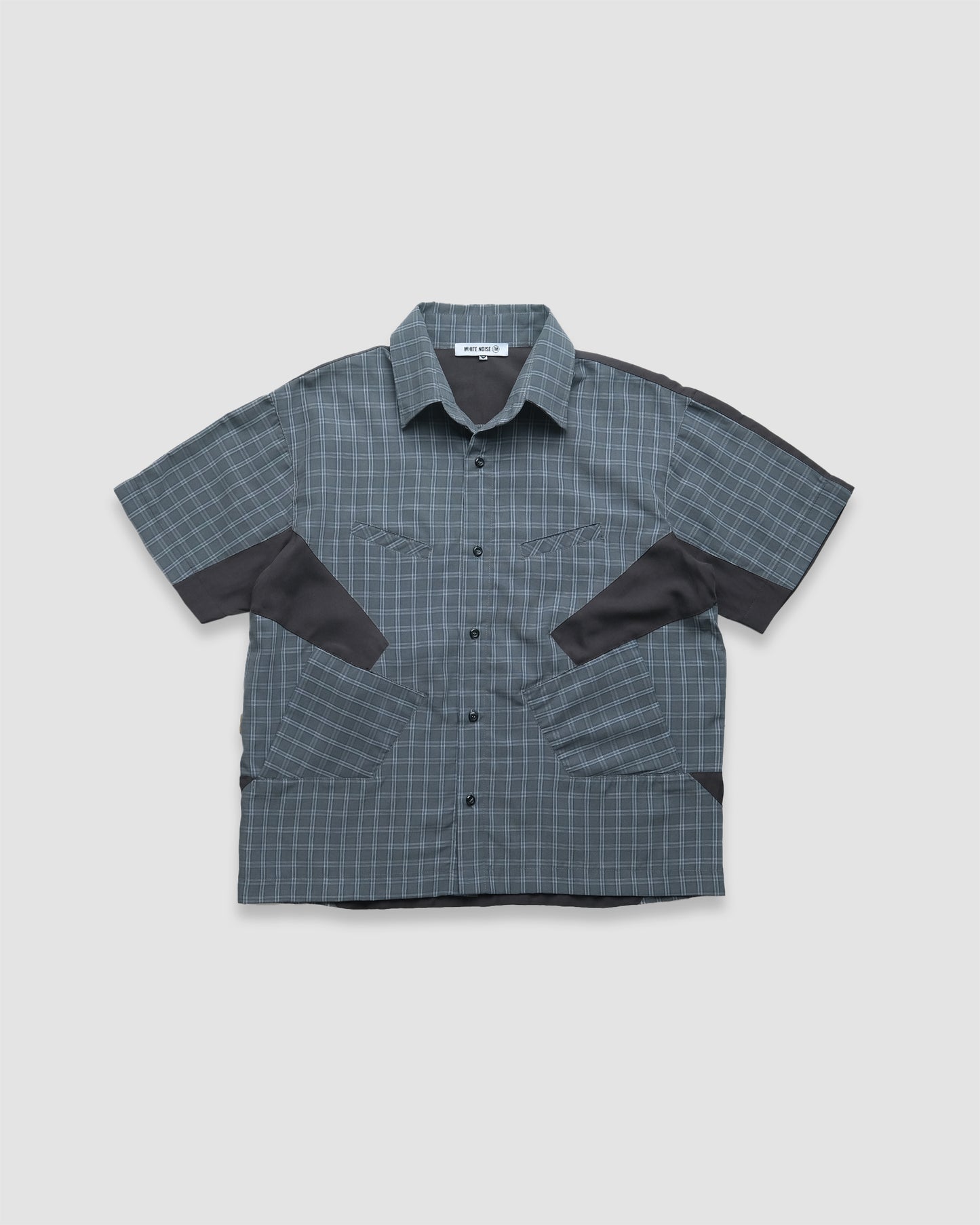 Taper Short Sleeve Button Up (Grey)