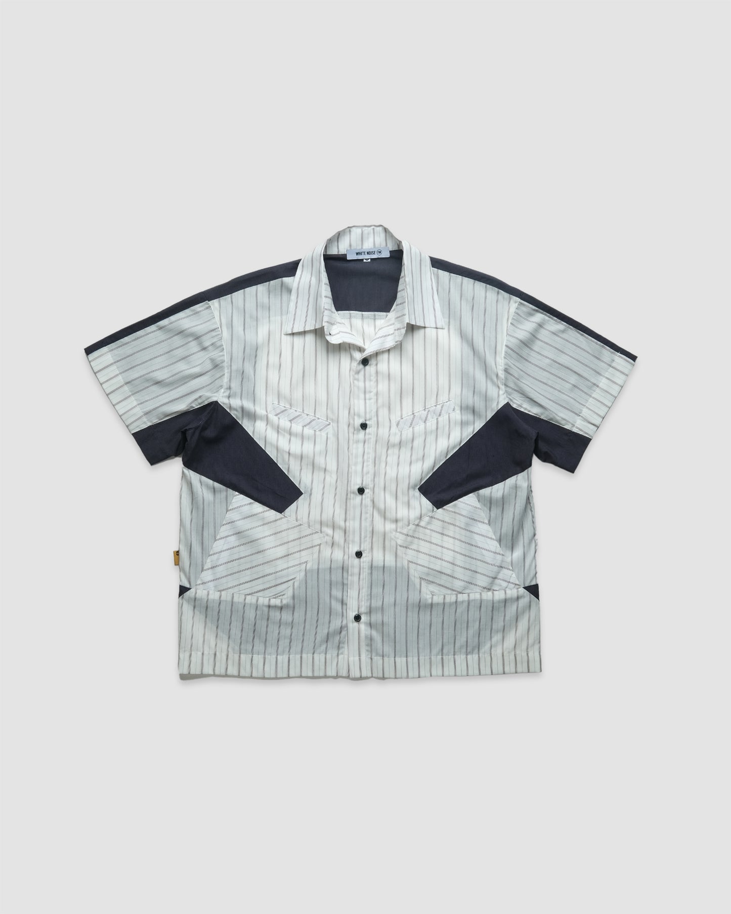Taper Short Sleeve Button Up (White)