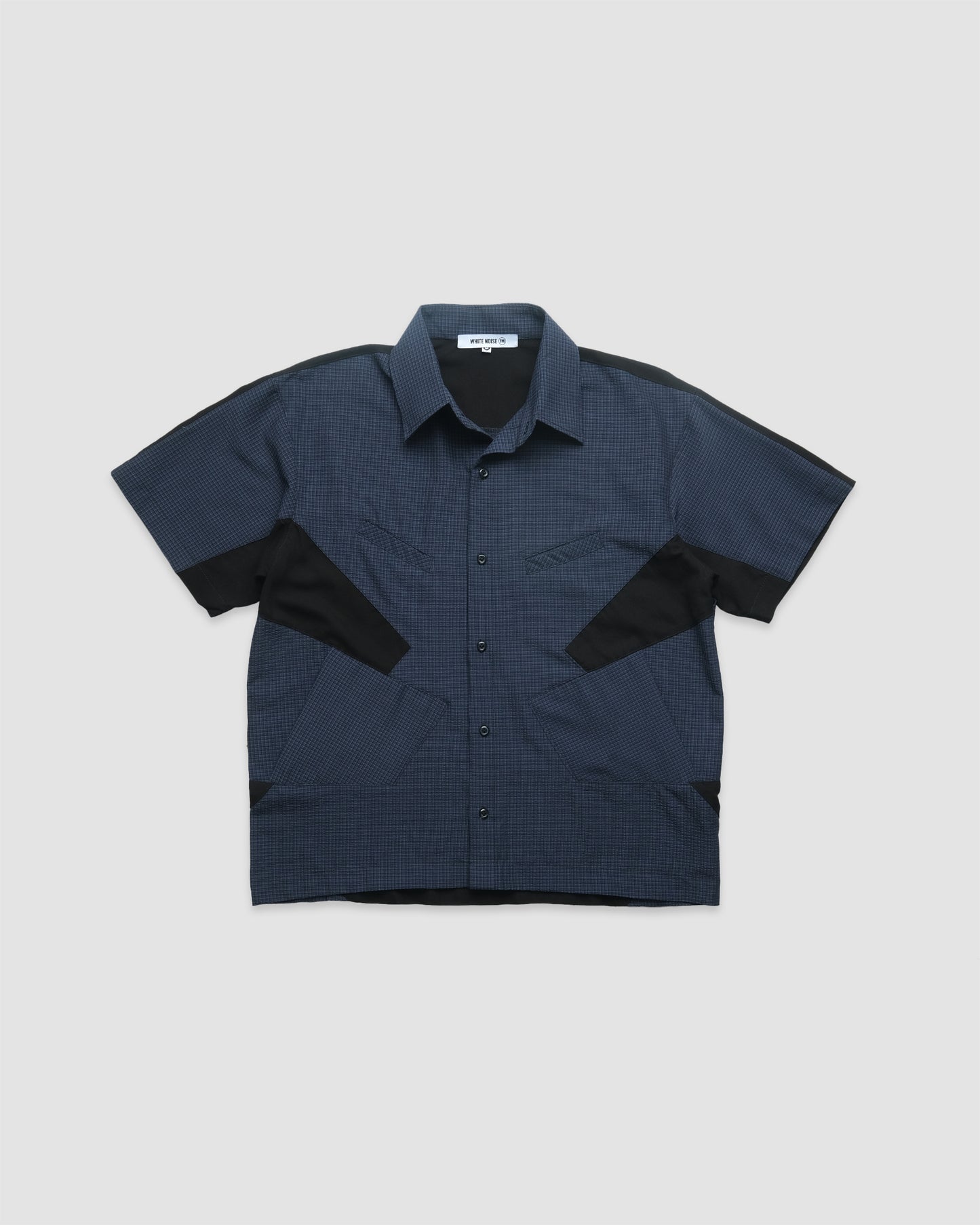 Taper Short Sleeve Button Up (Navy)