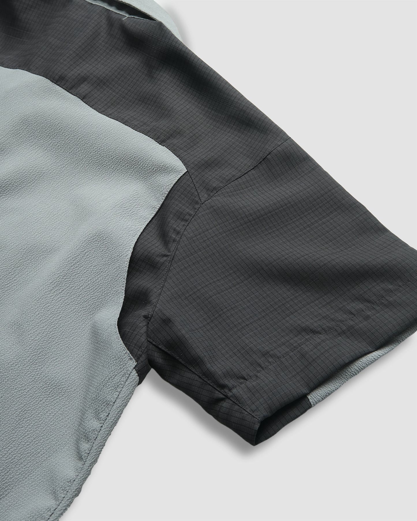 Taper Short Sleeve Button Up (Mist Grey)