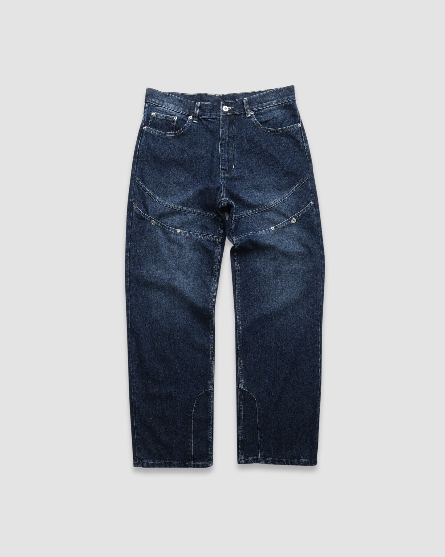 Sliced Washed Blue Denim Pants AW24