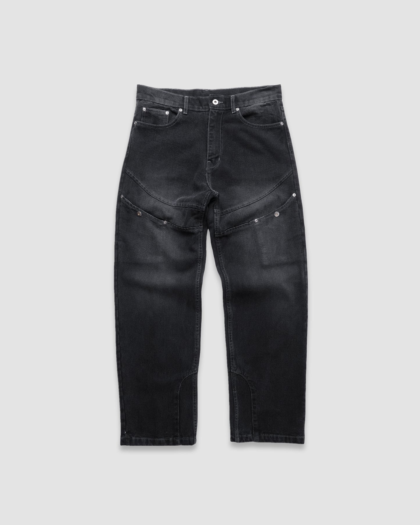Sliced Washed Grey Denim Pants AW24