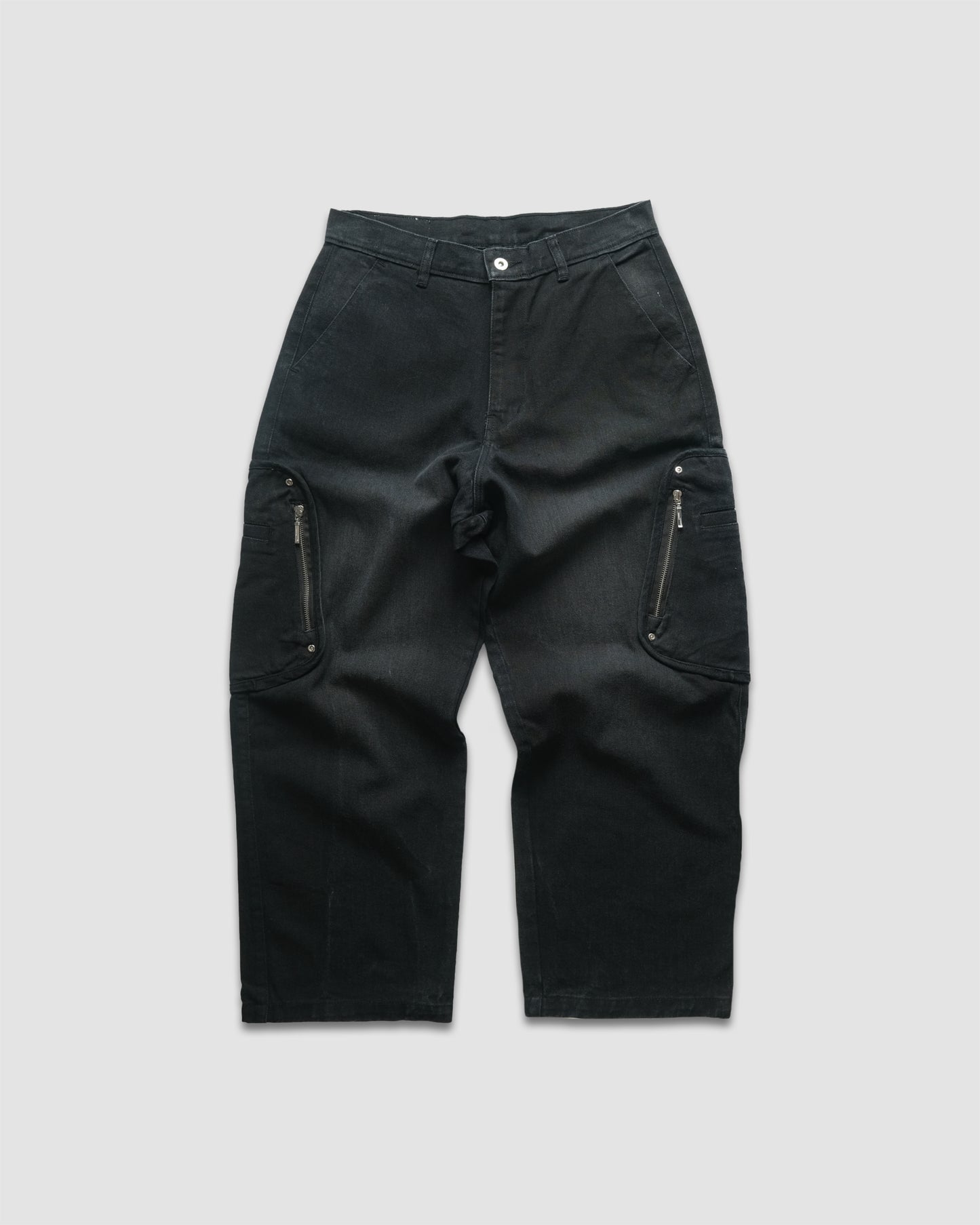 Box Cargo Denim Pants (Dark Grey)