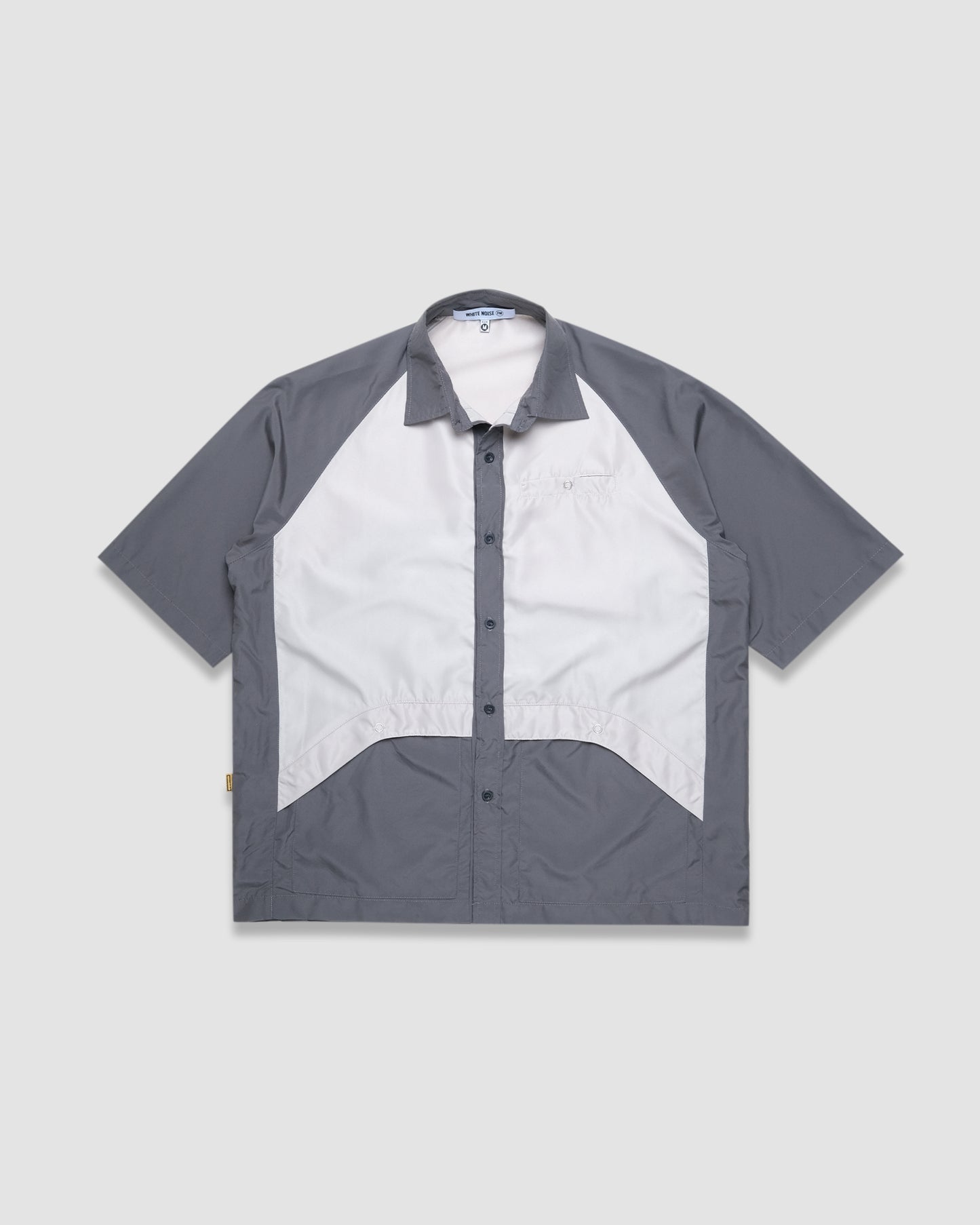 Stable Short Sleeve Button-Up Shirt (Grey)