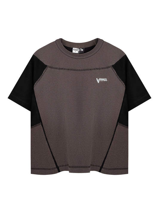 Spectral Panel Tee - Brown & Black