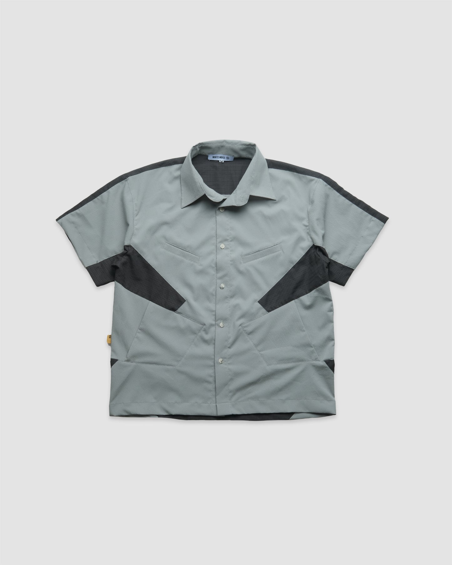 Taper Short Sleeve Button Up (Mist Grey)