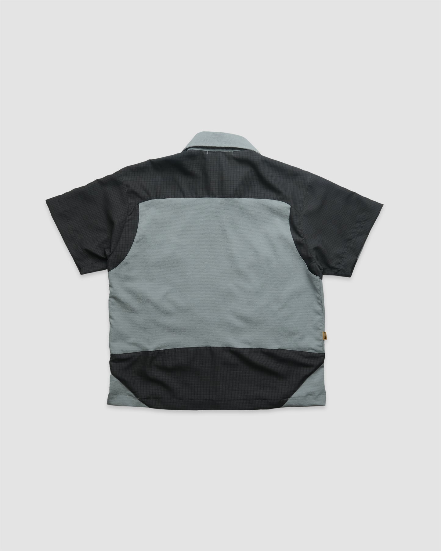 Taper Short Sleeve Button Up (Mist Grey)
