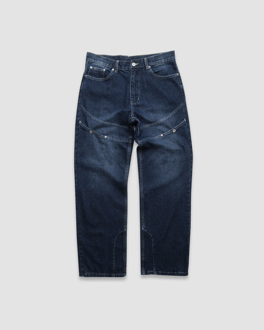 Sliced Washed Blue Denim Pants AW24