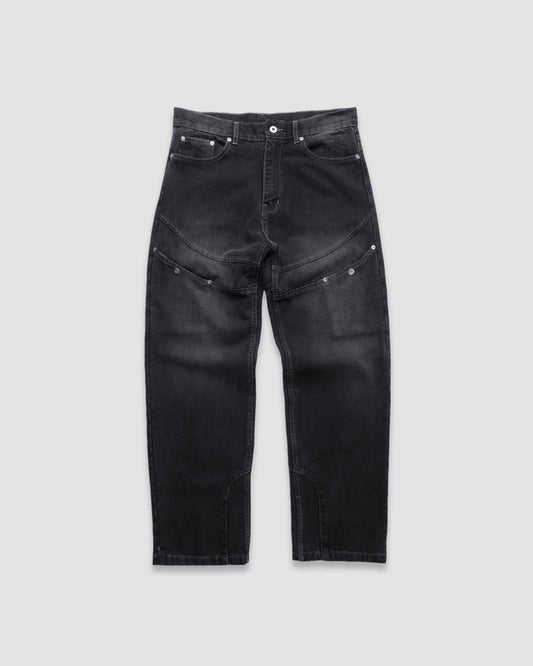Sliced Washed Grey Denim Pants AW24