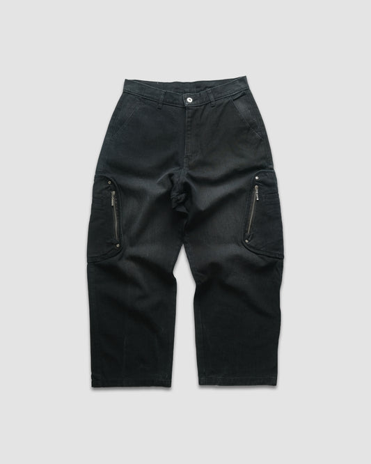 Box Cargo Denim Pants (Dark Grey)