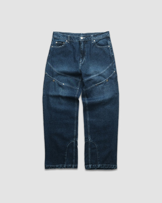 Sliced Washed Blue Denim Pants SS25