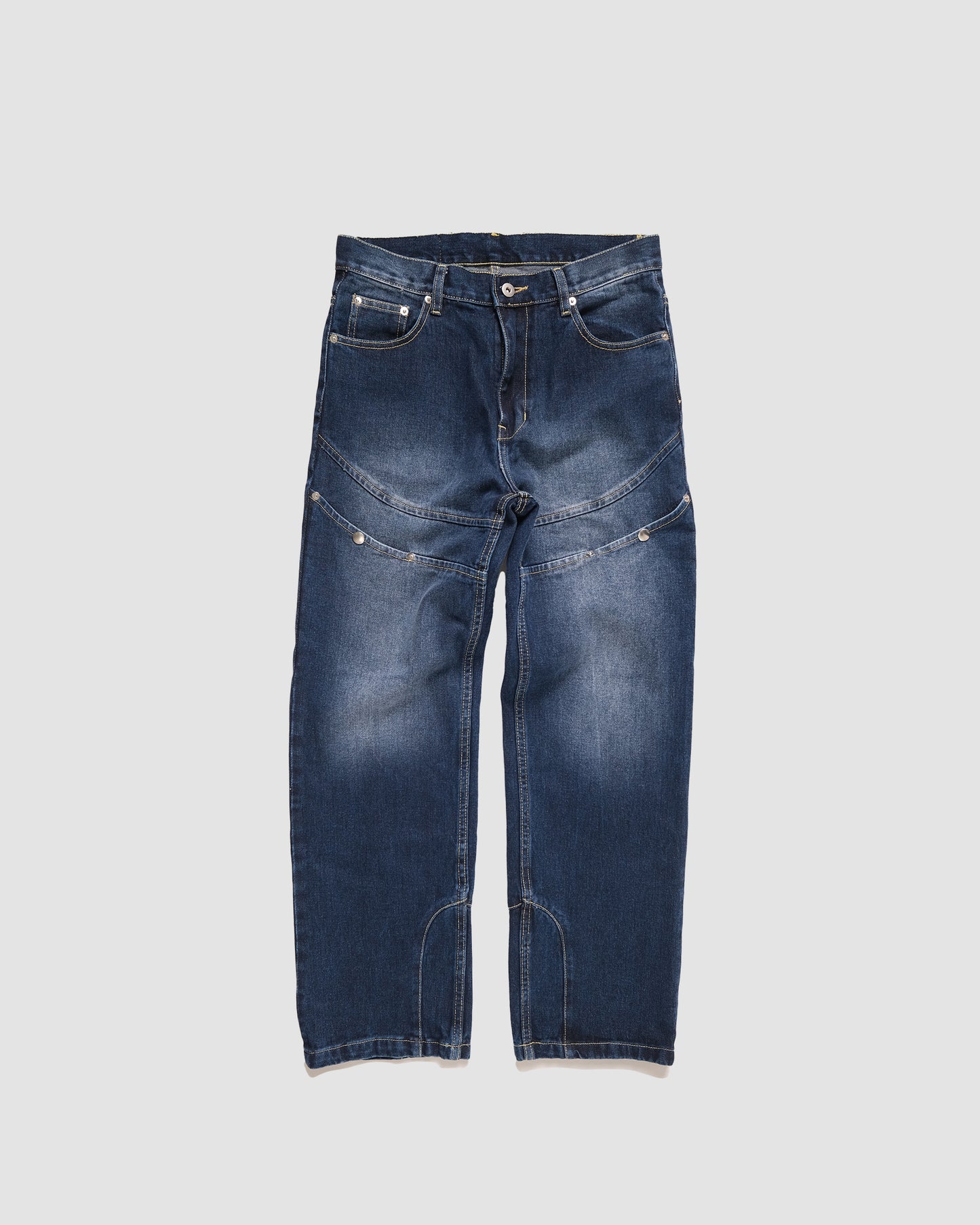 Washed Denim Pants