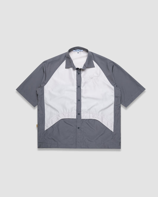 Stable Short Sleeve Button-Up Shirt (Grey)